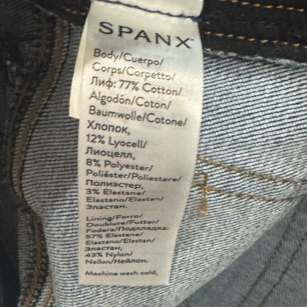 SPANX Women's Skinny Jeans in Blue - Picture 6 of 7